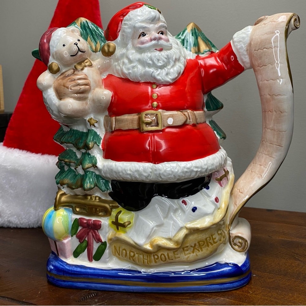 FITZ & FLOYD North Pole Express pitcher